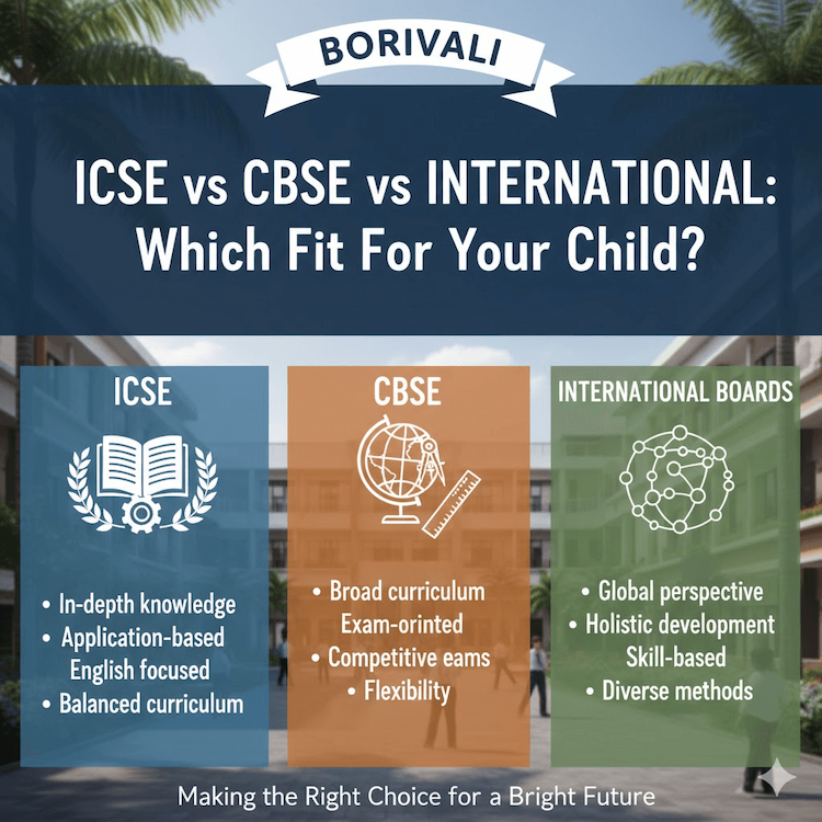 ICSE vs CBSE vs International Boards in Borivali: Which Fits Your Child Best?